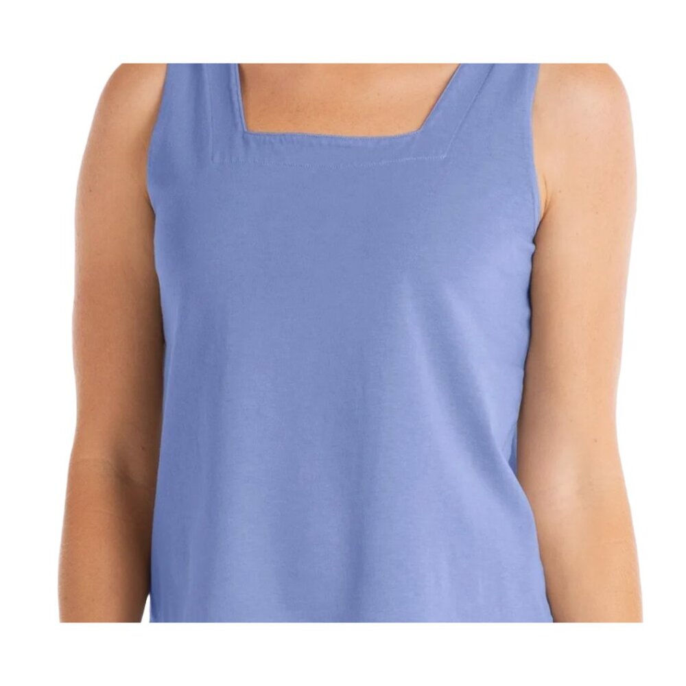 FRESH PRODUCE Medium Peri BLUE Jersey Cotton $39 Boxy Tank TOP NWT New M